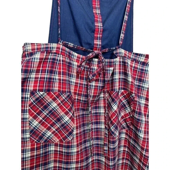 ModCloth Plaid Dress Blue Red Size 1x - Picture 7 of 10